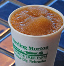 The infamous apple cider slushies at Arbor Day Farm.