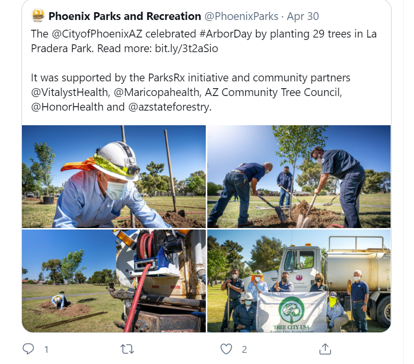 Phoenix Parks and Recreation shares its Arbor Day activities