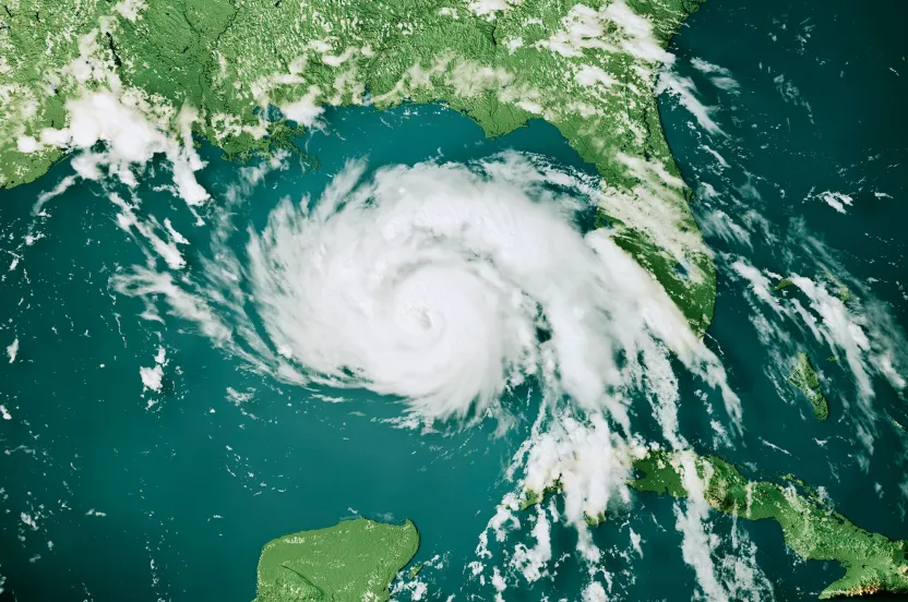 topographic map of hurricane